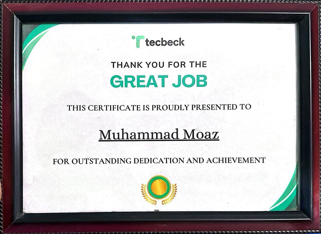 Great Job Certificate